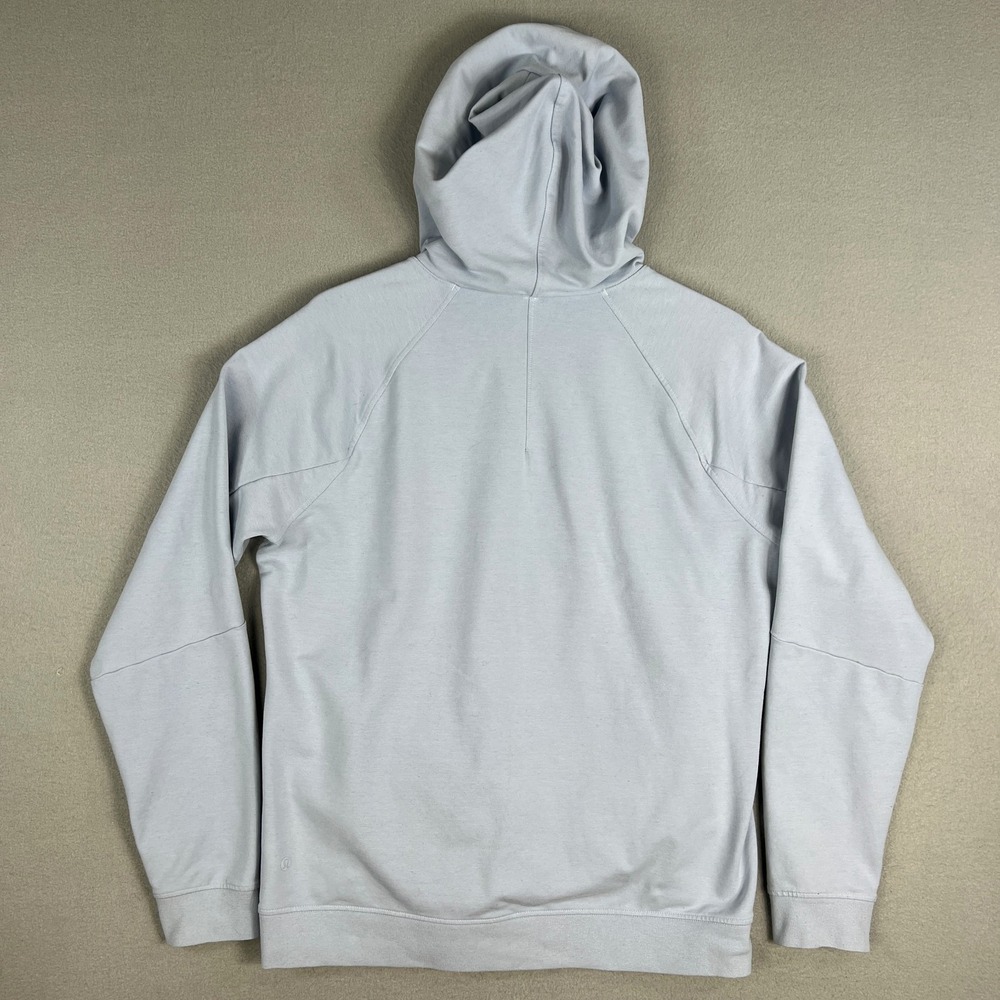 Lululemon City Sweat Pullover Hoodie Mens L Light Blue Activewear Pockets Gym - Picture 3 of 8